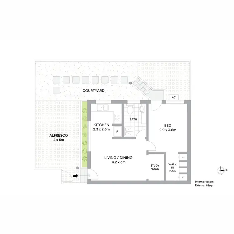 Floorplan of Homely unit listing, 1/37 Jane Street, West End QLD 4101