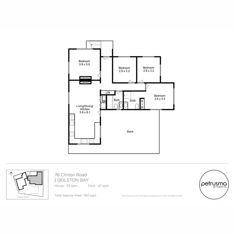 Floorplan of Homely unit listing, 2/74 Clinton Road, Geilston Bay TAS 7015