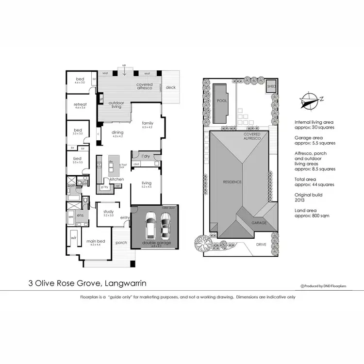 Floorplan of Homely house listing, 3 Olive Rose Grove, Langwarrin VIC 3910