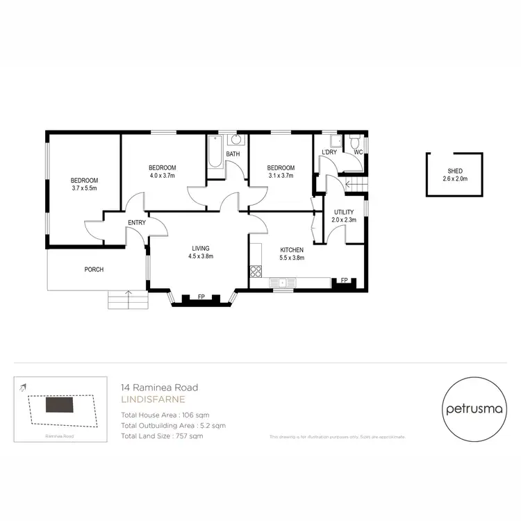 Floorplan of Homely house listing, 14 Raminea Road, Lindisfarne TAS 7015