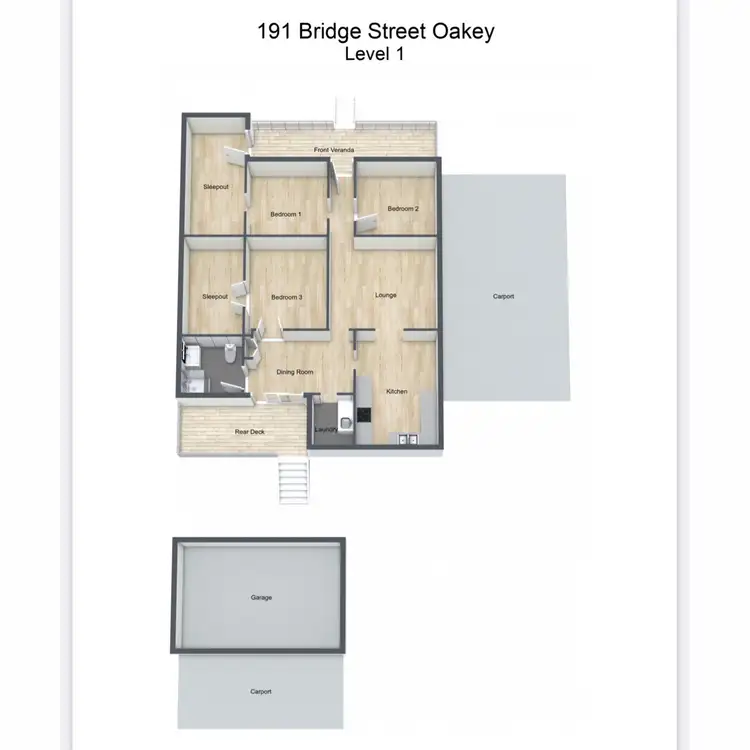 Floorplan of Homely house listing, 191 Bridge Street, Oakey QLD 4401