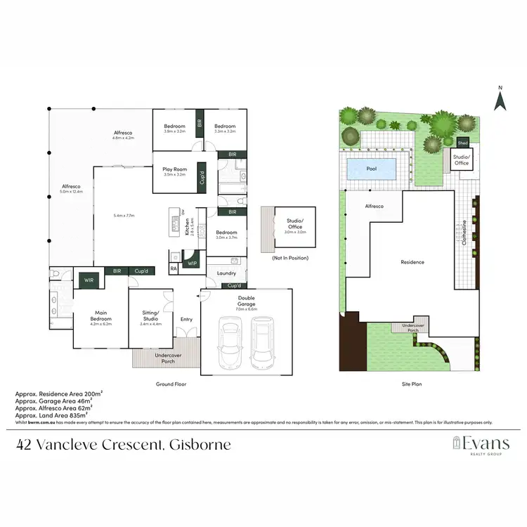 Floorplan of Homely house listing, 42 Vancleve Crescent, Gisborne VIC 3437