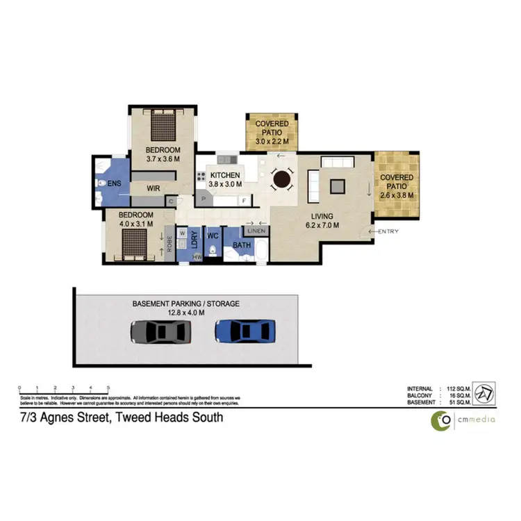 Floorplan of Homely unit listing, 7/1-3 Agnes Street, Tweed Heads South NSW 2486