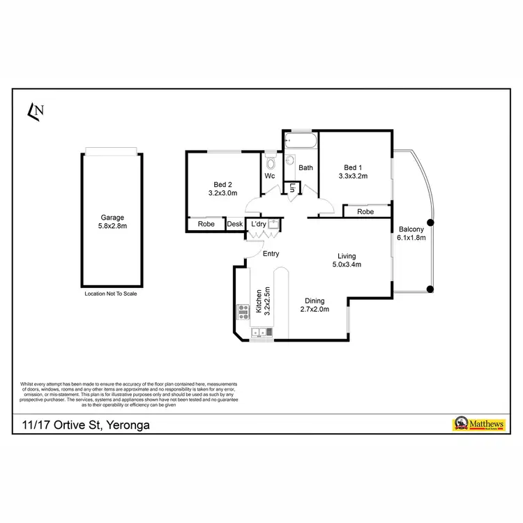 Floorplan of Homely unit listing, 11/17 Ortive Street, Yeronga QLD 4104