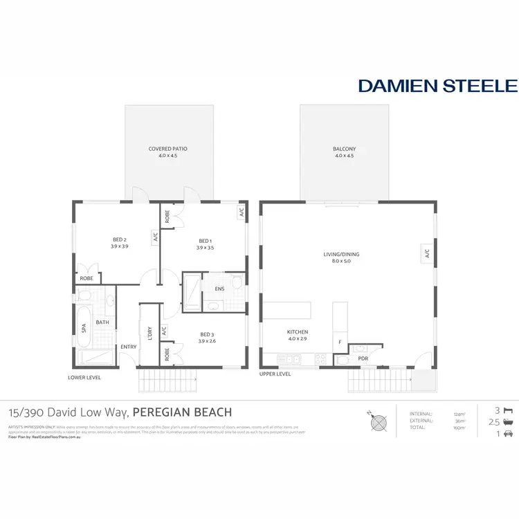 Floorplan of Homely townhouse listing, 15/390 David Low Way, Peregian Beach QLD 4573