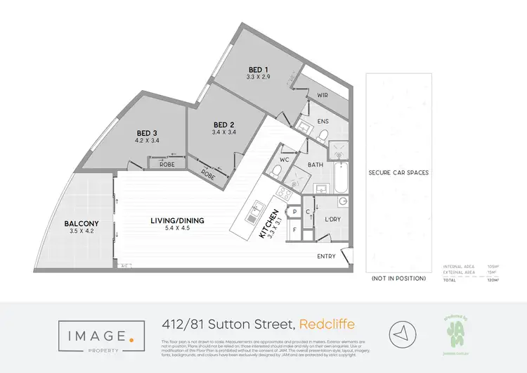 Floorplan of Homely apartment listing, 412/81 Sutton Street, Redcliffe QLD 4020