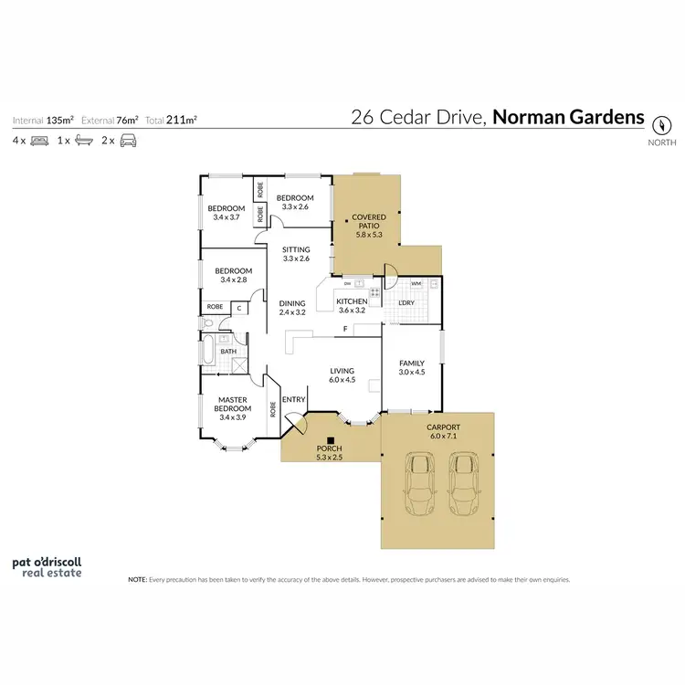 Floorplan of Homely house listing, 26 Cedar Drive, Norman Gardens QLD 4701