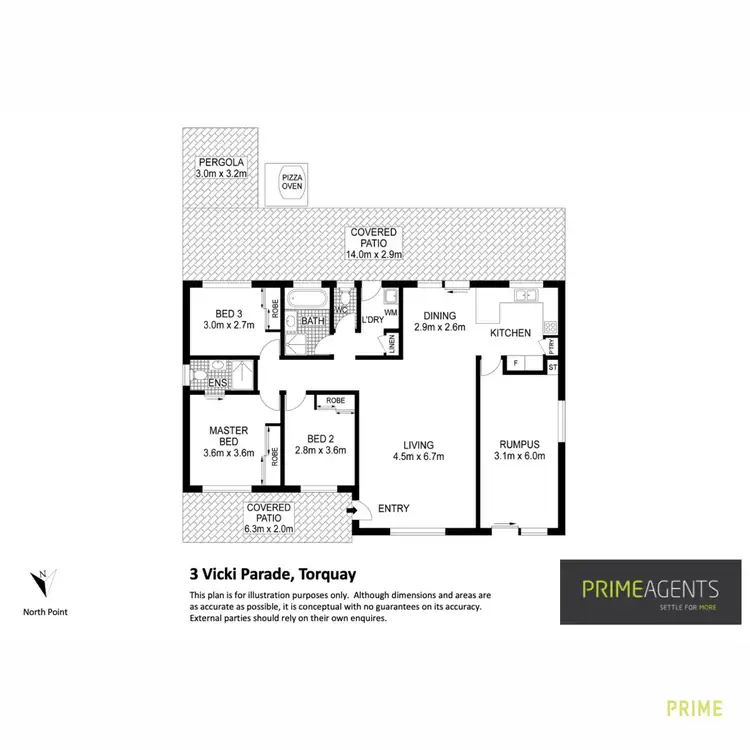 Floorplan of Homely house listing, 3 Vicki Parade, Torquay QLD 4655