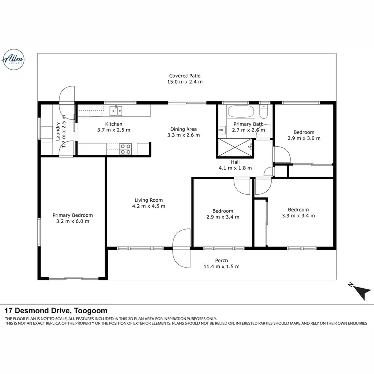Floorplan of Homely house listing, 17 Desmond Drive, Toogoom QLD 4655