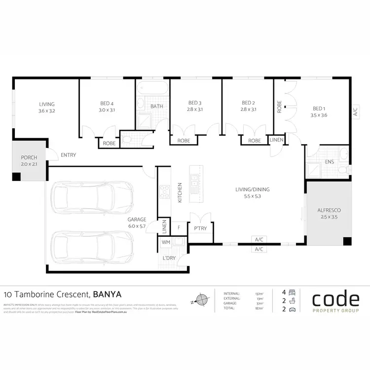 Floorplan of Homely house listing, 10 Tamborine Crescent, Banya QLD 4551
