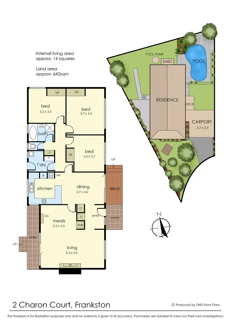 Floorplan of Homely house listing, 2 Charon Court, Frankston VIC 3199