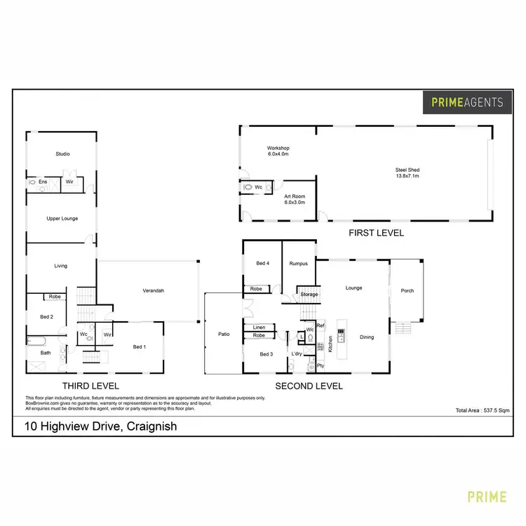 Floorplan of Homely house listing, 10 Highview Drive, Craignish QLD 4655
