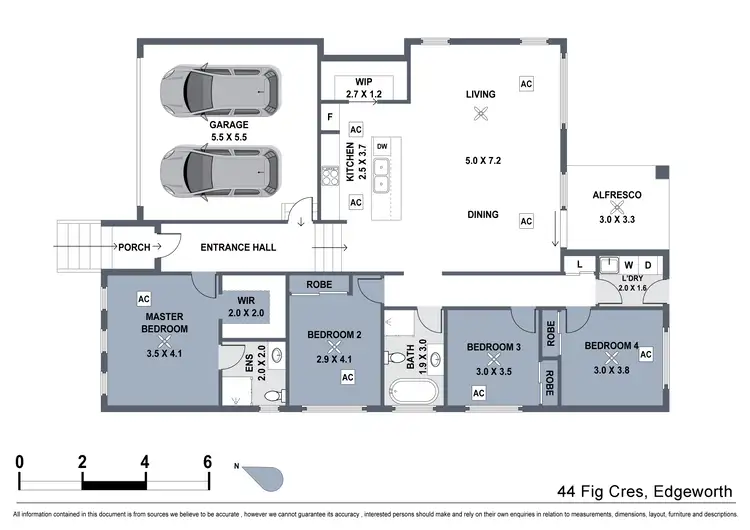 Floorplan of Homely house listing, 44 Fig Crescent, Edgeworth NSW 2285