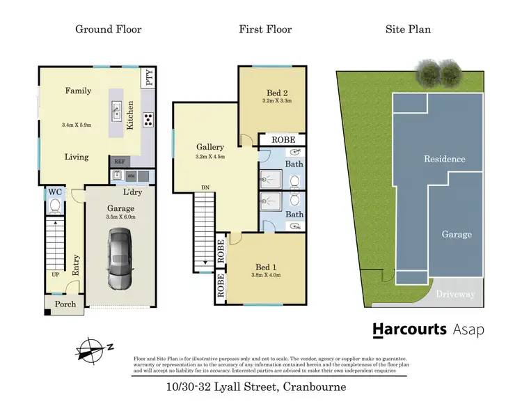 Floorplan of Homely townhouse listing, 9/30-32 Lyall Street, Cranbourne VIC 3977