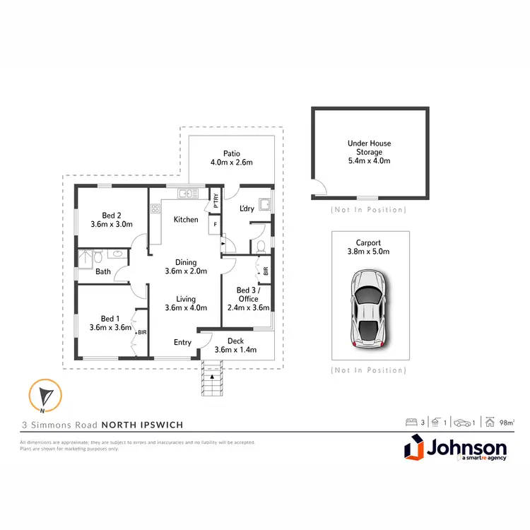 Floorplan of Homely house listing, 3 Simmons Road, North Ipswich QLD 4305