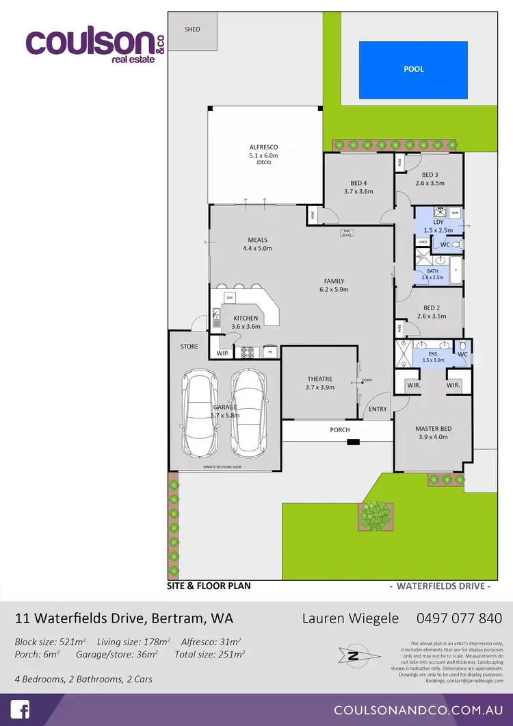 Floorplan of Homely house listing, 11 Waterfields Drive, Bertram WA 6167