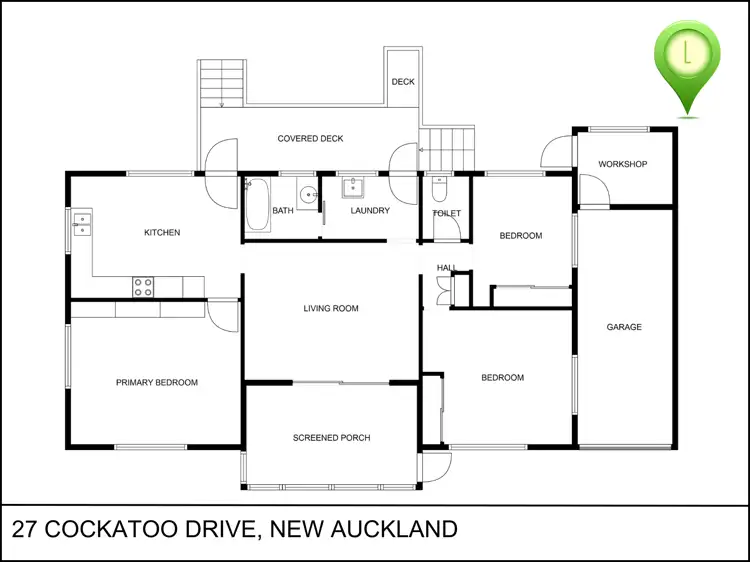 Floorplan of Homely house listing, 27 Cockatoo Drive, New Auckland QLD 4680