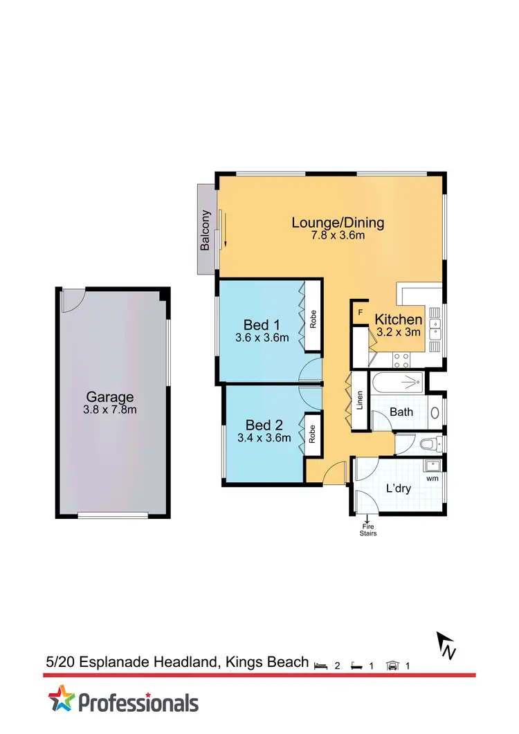 Floorplan of Homely unit listing, 5/20 Esplanade Headland, Kings Beach QLD 4551