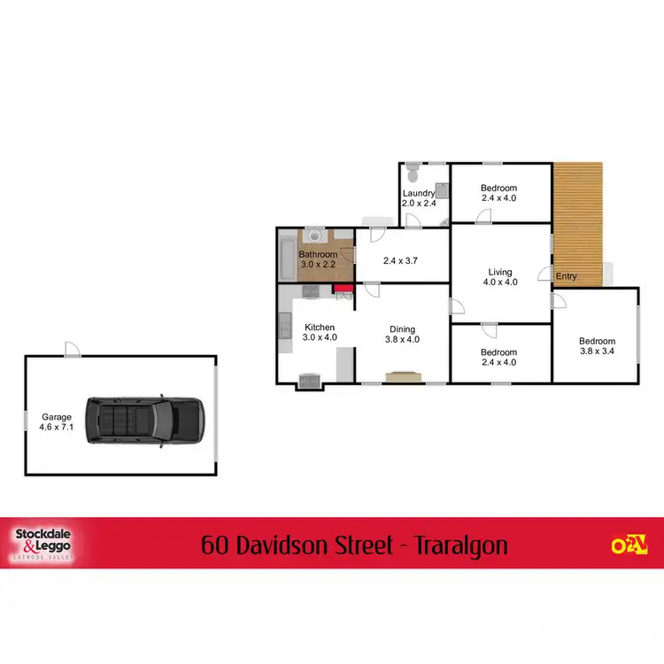 Floorplan of Homely house listing, 60 Davidson Street, Traralgon VIC 3844