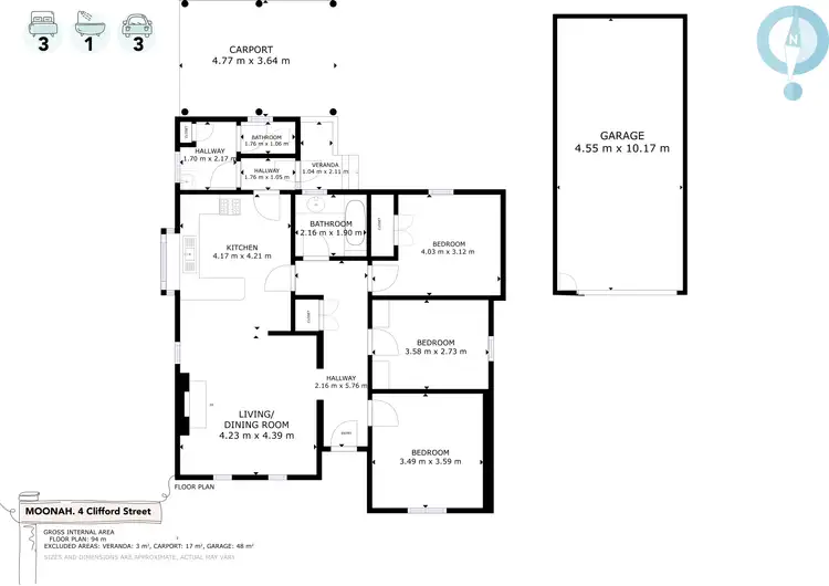 Floorplan of Homely house listing, 4 Clifford Street, Moonah TAS 7009