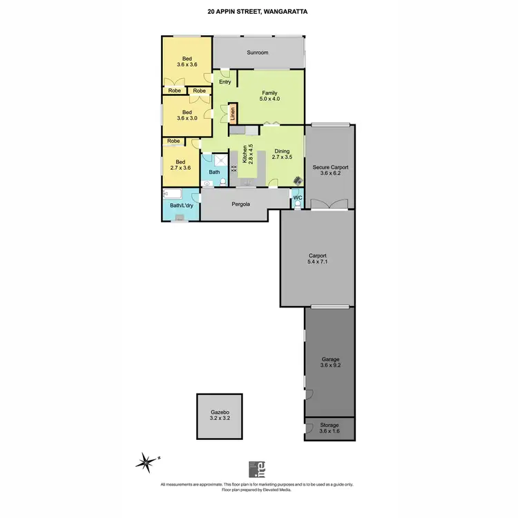 Floorplan of Homely house listing, 20 Appin Street, Wangaratta VIC 3677