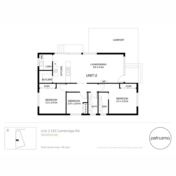 Floorplan of Homely unit listing, 2-4/233 Cambridge Road, Warrane TAS 7018