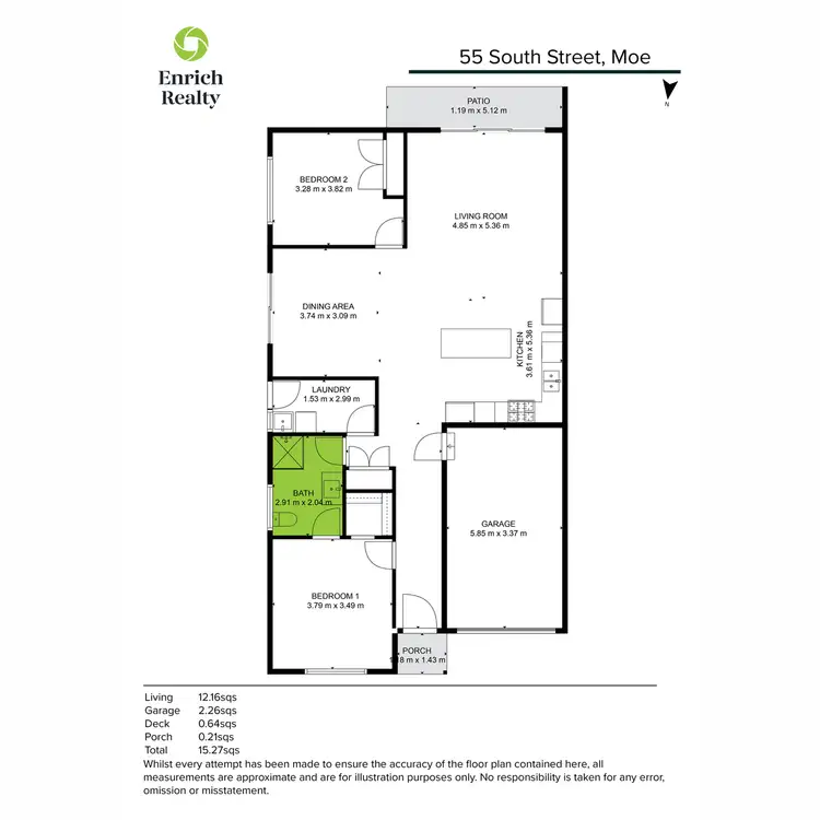 Floorplan of Homely house listing, 55 South Street, Moe VIC 3825