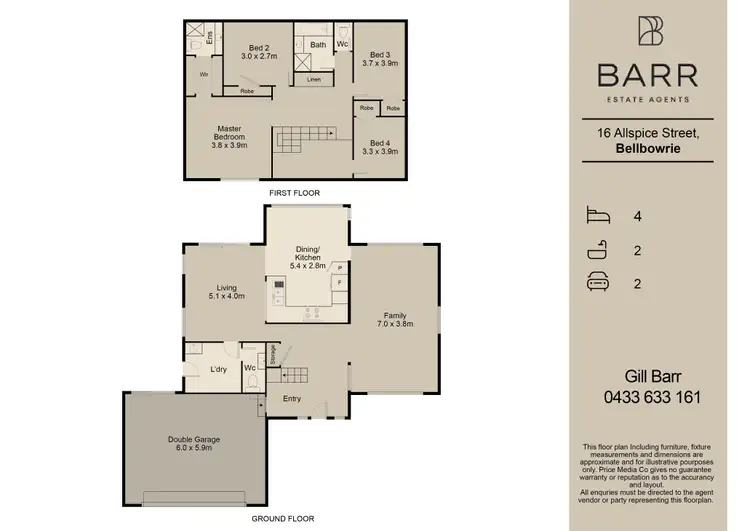 Floorplan of Homely house listing, 16 Allspice Street, Bellbowrie QLD 4070