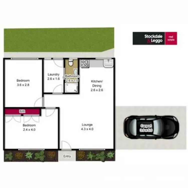Floorplan of Homely unit listing, 1/8-10 John Street, Traralgon VIC 3844
