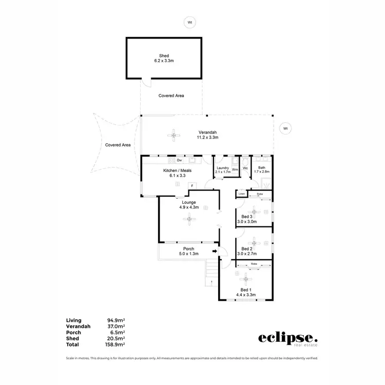Floorplan of Homely house listing, 11 Marrett Drive, Ingle Farm SA 5098
