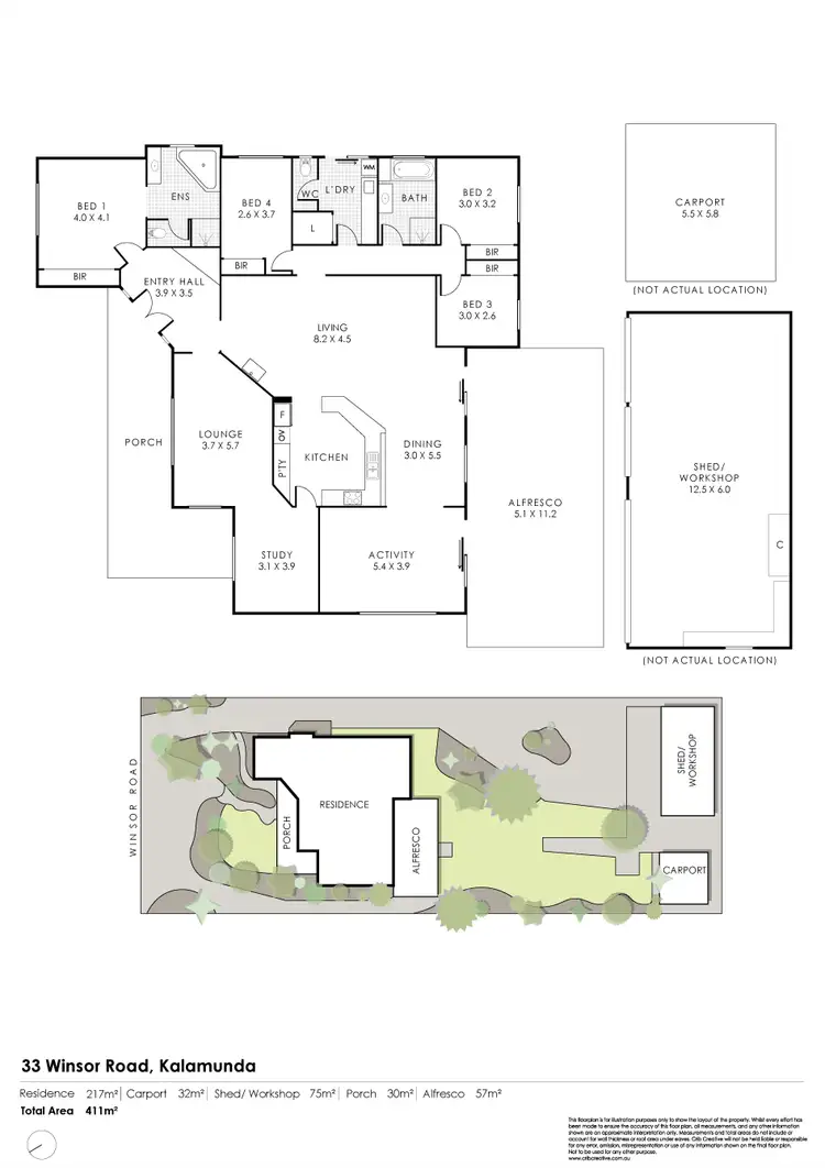 Floorplan of Homely house listing, 33 Winsor Road, Kalamunda WA 6076