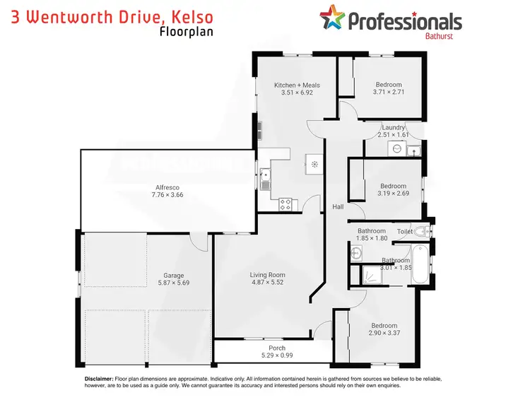Floorplan of Homely house listing, 3 Wentworth Drive, Kelso NSW 2795