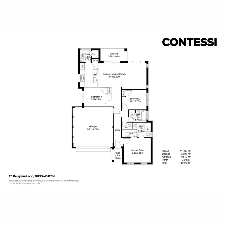 Floorplan of Homely house listing, 23 Berryana Loop, Girrawheen WA 6064