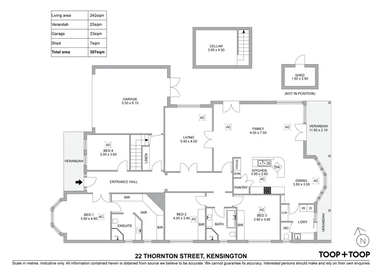 Floorplan of Homely house listing, 22 Thornton Street, Kensington SA 5068