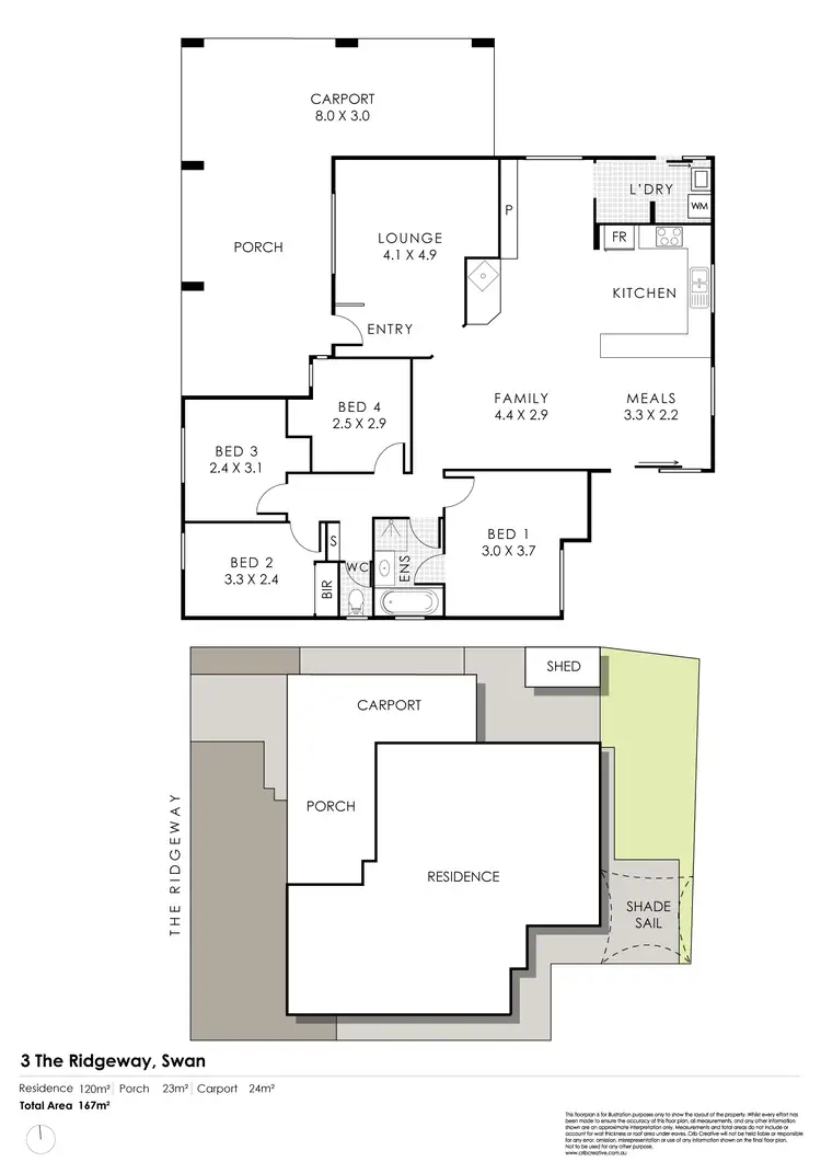 Floorplan of Homely house listing, 3 The Ridgeway, Swan View WA 6056