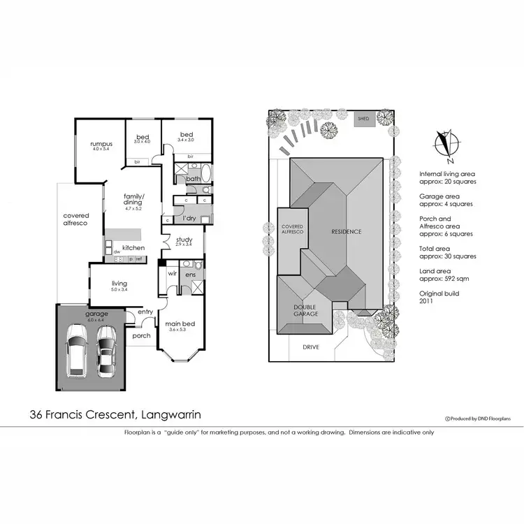 Floorplan of Homely house listing, 36 Francis Crescent, Langwarrin VIC 3910