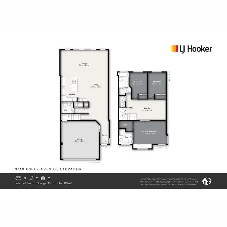 Floorplan of Homely townhouse listing, 3/49 Usher Avenue, Labrador QLD 4215