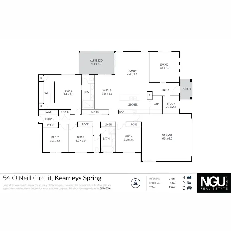Floorplan of Homely house listing, 54 O'Neill Circuit, Kearneys Spring QLD 4350