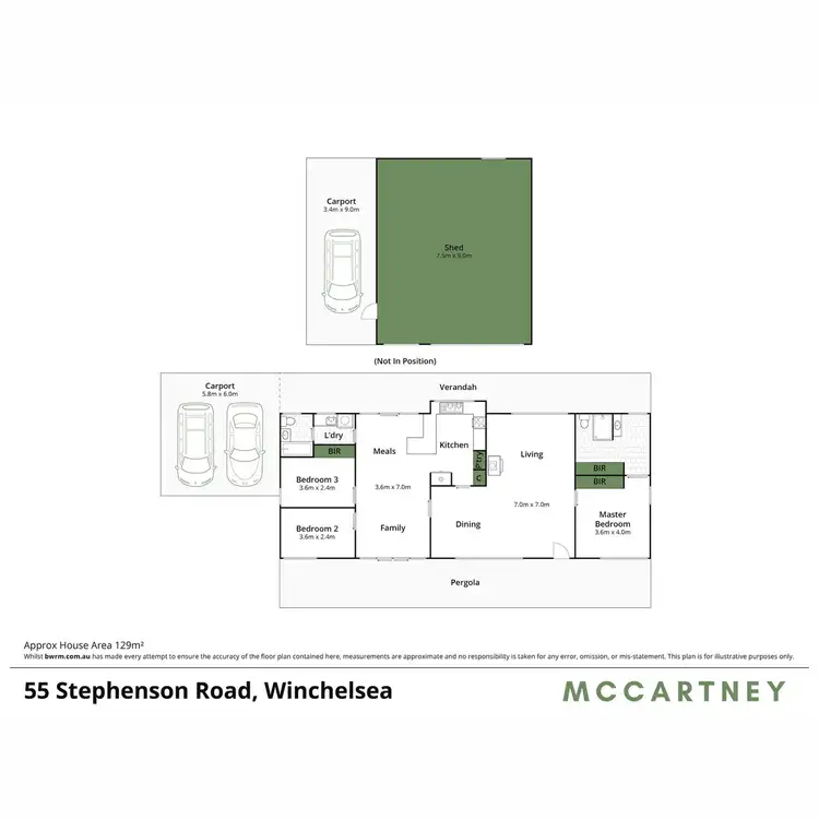Floorplan of Homely house listing, 55 Stephensons Road, Winchelsea VIC 3241