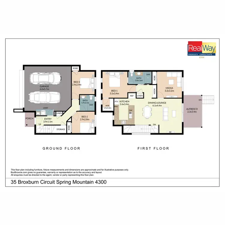 Floorplan of Homely house listing, 35 Broxburn Circuit, Spring Mountain QLD 4300