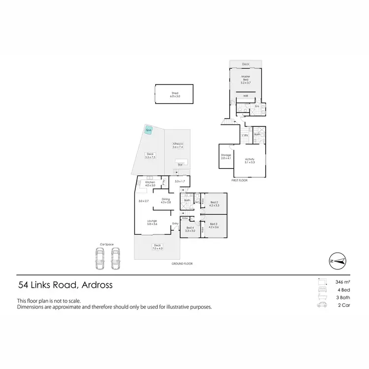 Floorplan of Homely house listing, 54 Links Road, Ardross WA 6153