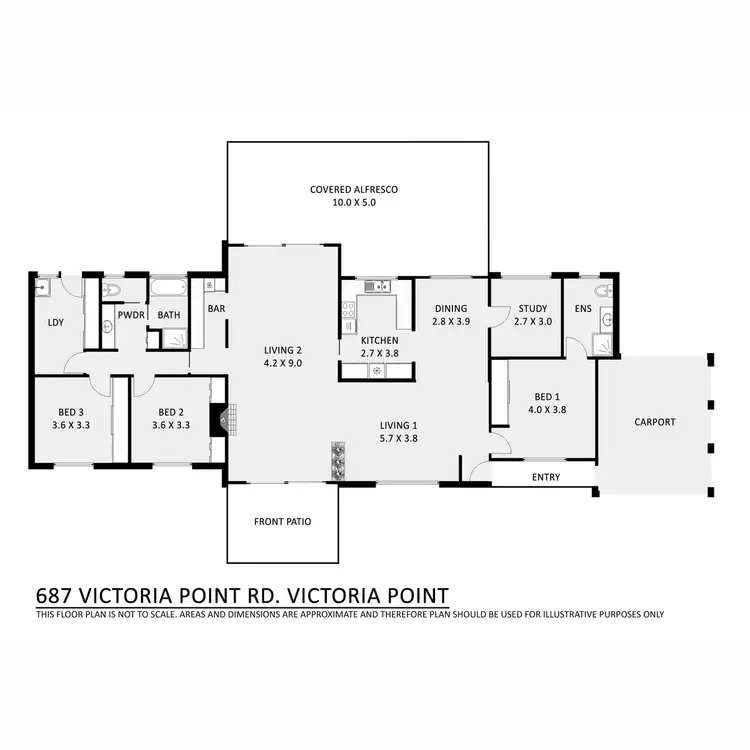 Floorplan of Homely rural property listing, 687 Victoria Point Road, Victoria Point VIC 3294