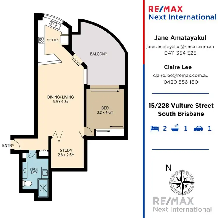 Floorplan of Homely apartment listing, 15/228 Vulture Street, South Brisbane QLD 4101