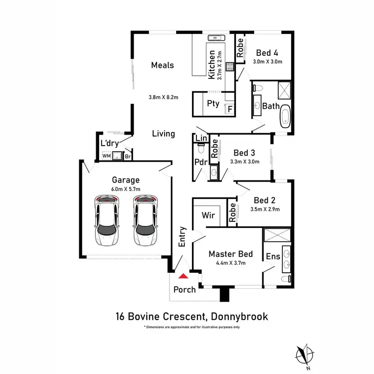 Floorplan of Homely house listing, 16 Bovine Crescent, Donnybrook VIC 3064