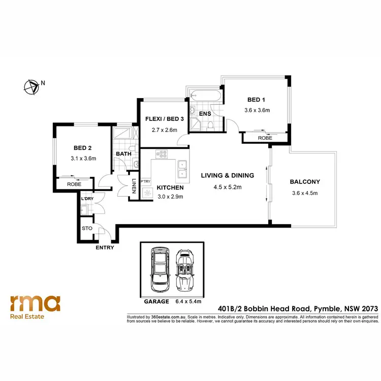 Floorplan of Homely apartment listing, 401B/2 Bobbin Head Road, Pymble NSW 2073