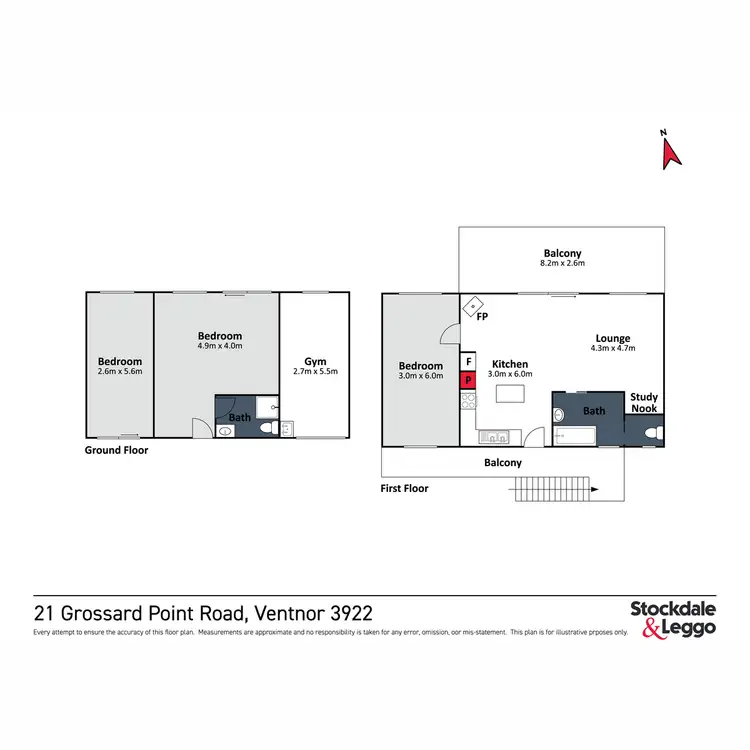 Floorplan of Homely house listing, 21 Grossard Point Road, Ventnor VIC 3922