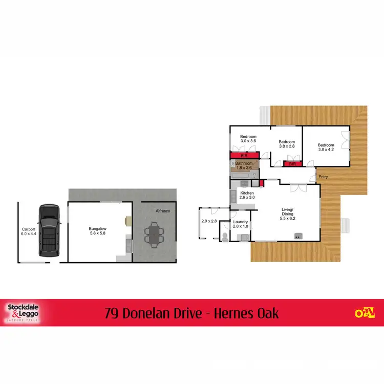 Floorplan of Homely rural property listing, 79 Donelan Drive, Hernes Oak VIC 3825