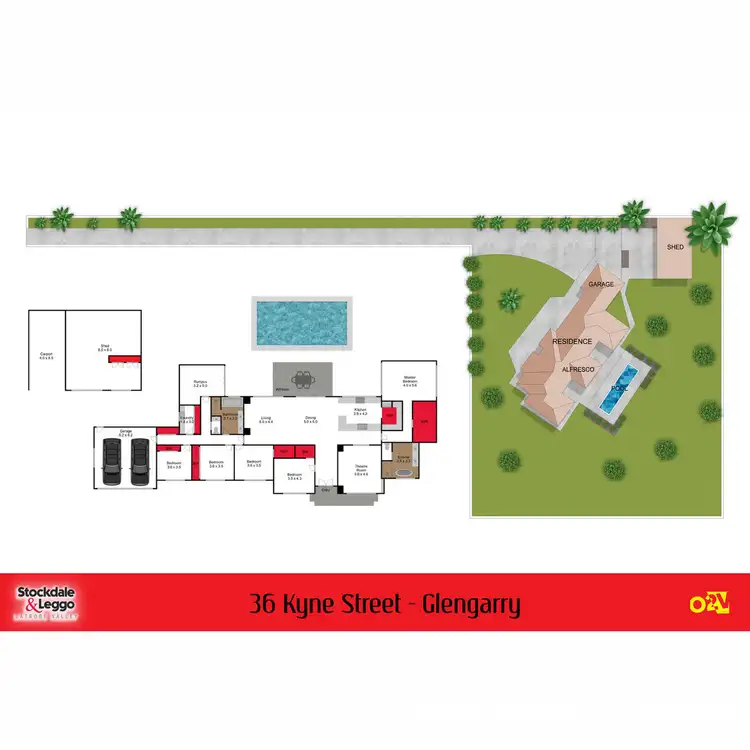 Floorplan of Homely house listing, 36 Kyne Street, Glengarry VIC 3854