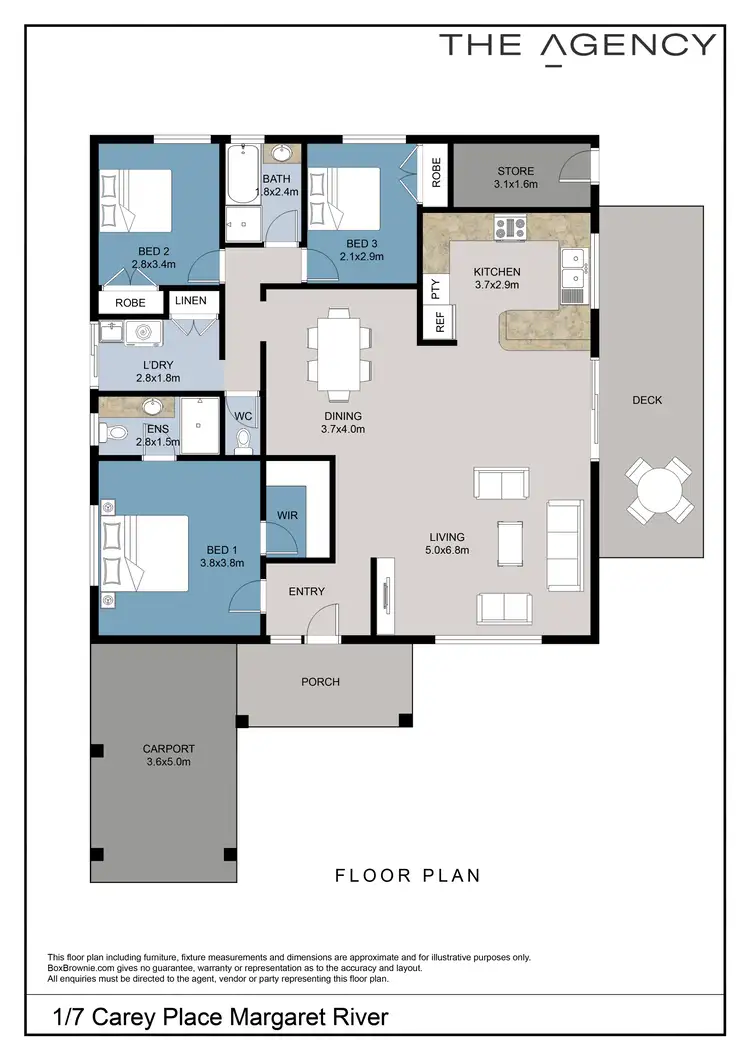 Floorplan of Homely house listing, 1/7 Carey Place, Margaret River WA 6285
