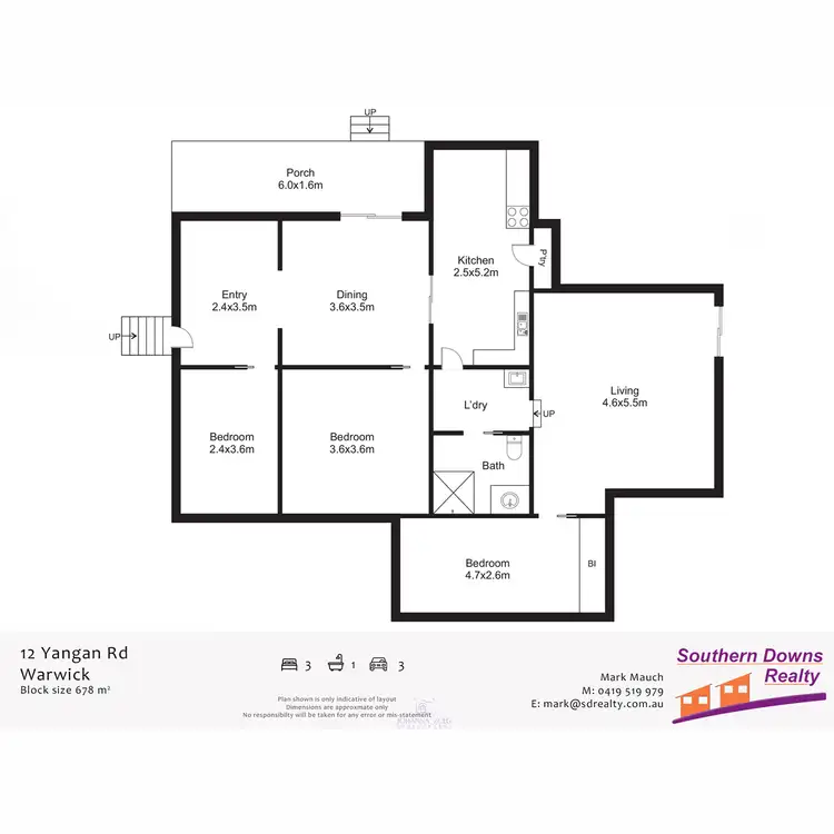 Floorplan of Homely house listing, 12 Yangan Road, Warwick QLD 4370